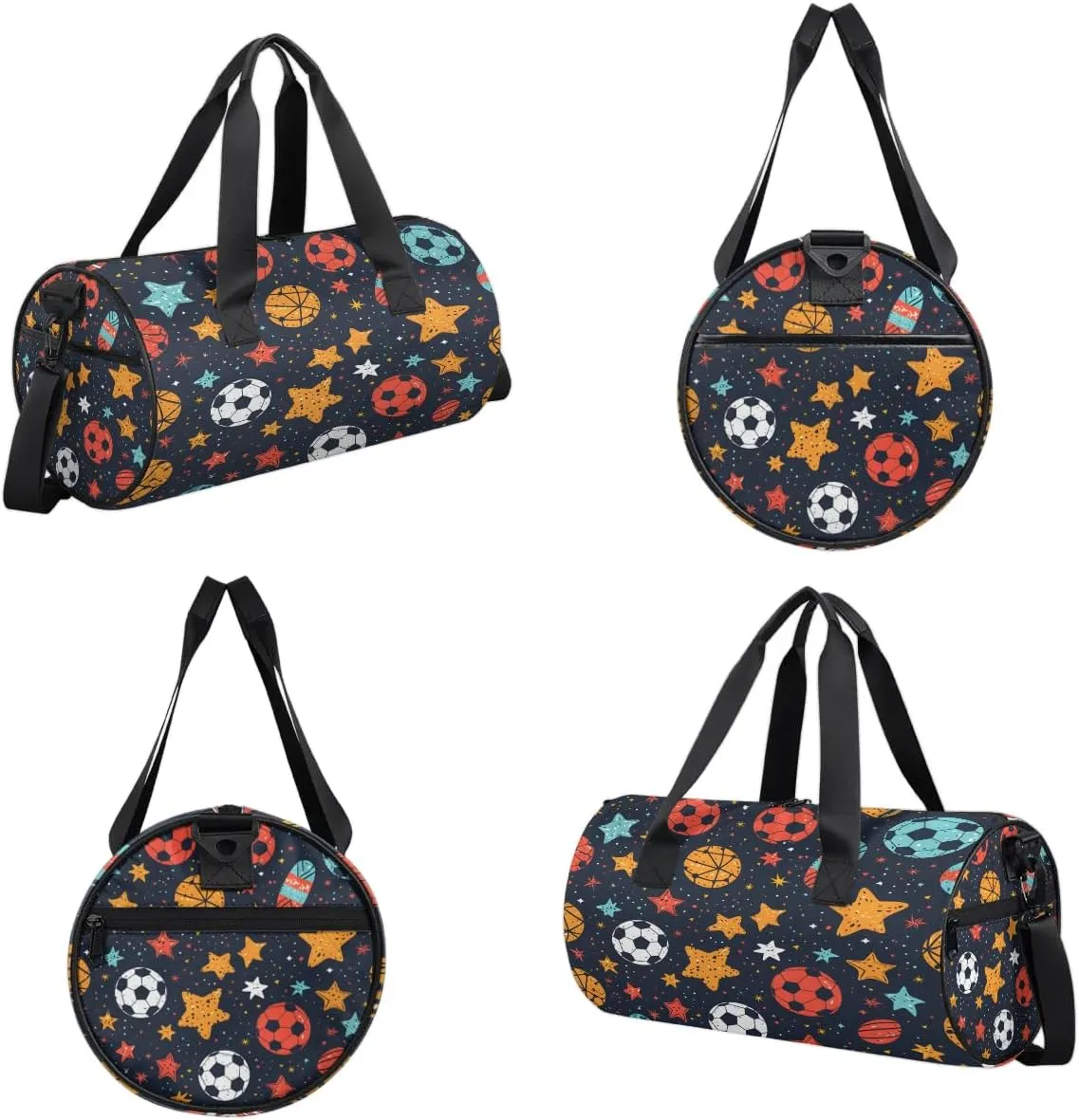 Gym Bags for Men Women Ball Pattern Sports Duffel Bags Carry On Travel Duffle Bag with Detachable Adjustable Shoulder Strap Overnight Weekender Bag