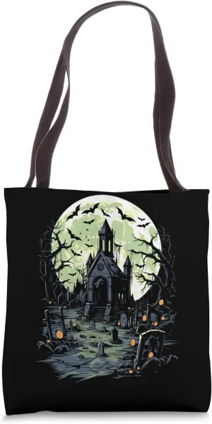 Halloween Spooky Haunted Mansion Tote Bag