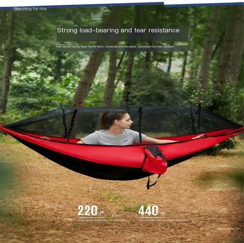 Hamock Hammock Outdoor Camping Anti-Mosquito Outdoor Camping with Mosquito Net Breathable Hanging Tree Tent Hanmock(G)