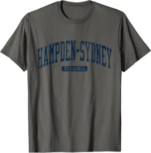 Hampden-Sydney Virginia VA College University Style Blue T-Shirt