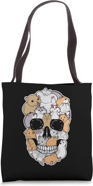 Hamster Animal Skull Shape Animation Skull Tote Bag