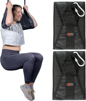 Hanging Ab Straps for Pull Up Bar - Professional Ab Straps & Hanging Abdominal Slings - Training Equipment with Bar Attachment (Pair)
