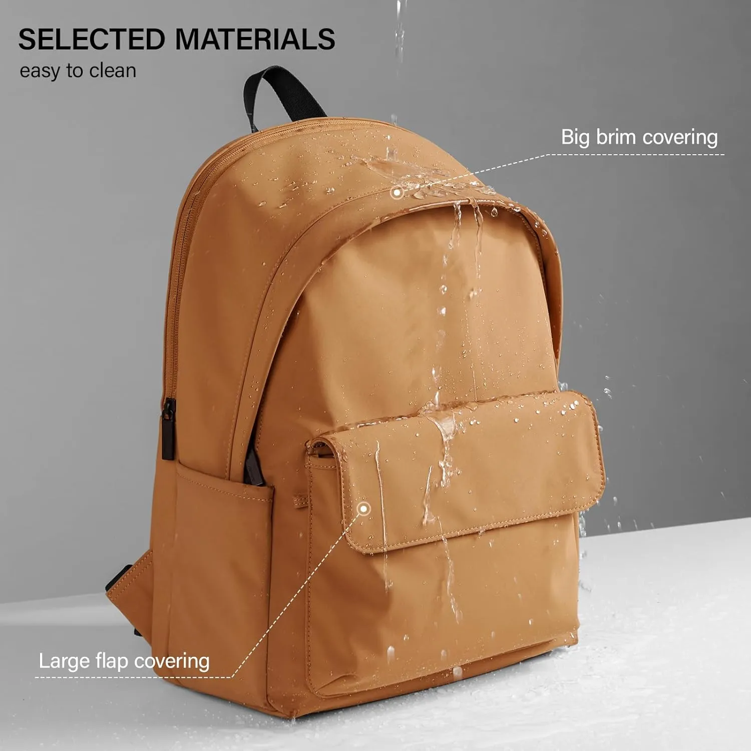 Hanke Casual Backpacks Travel Backpack for Women & Men, Lightweight Carry On Backpack for Work, Hiking wiht Unique Comfort Design (Mocha Brown)
