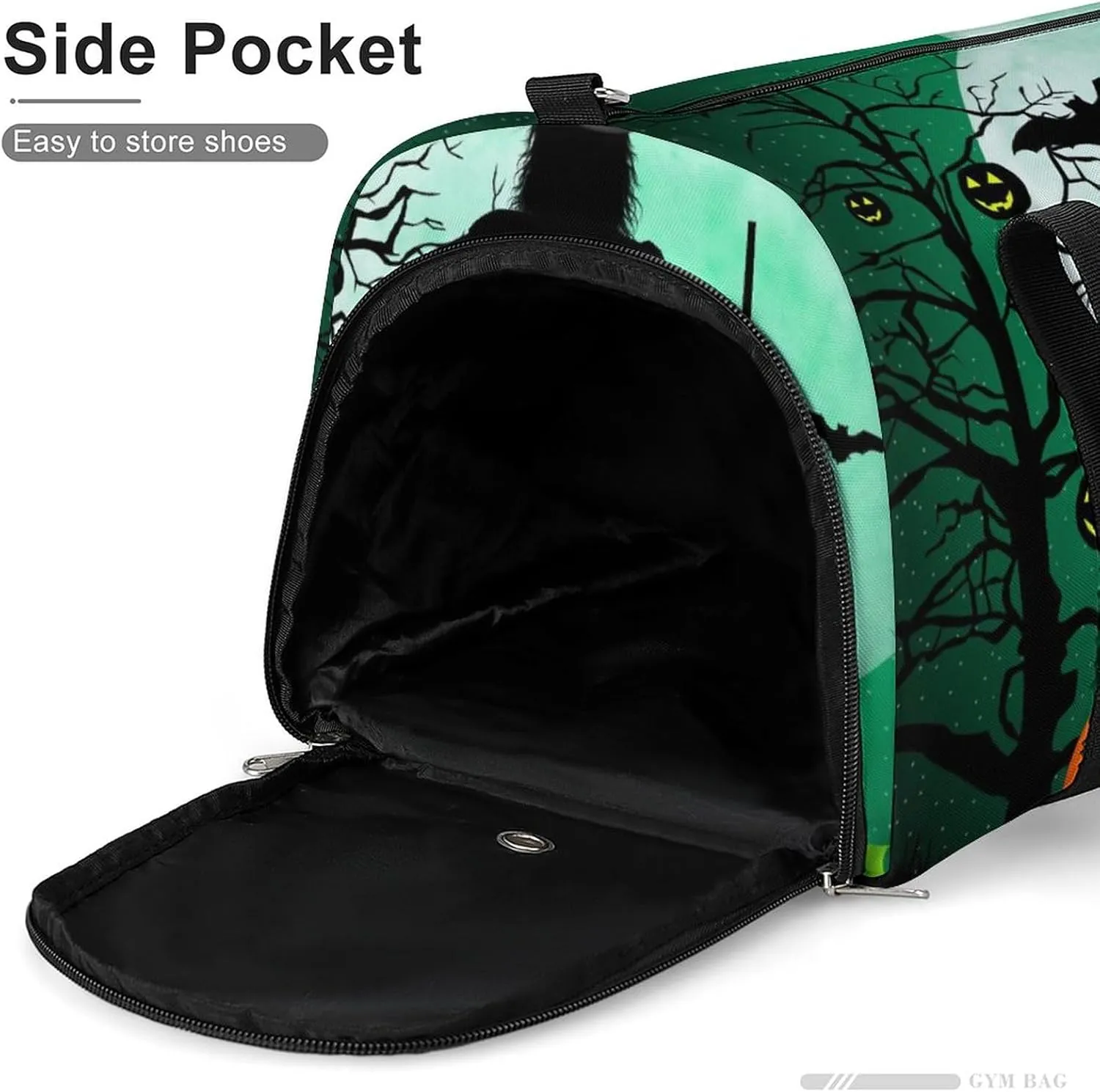 Happy Halloweens Sports Tote Gym Bag for Women Men, Overnight Bag with Shoe Compartment Water Resistant