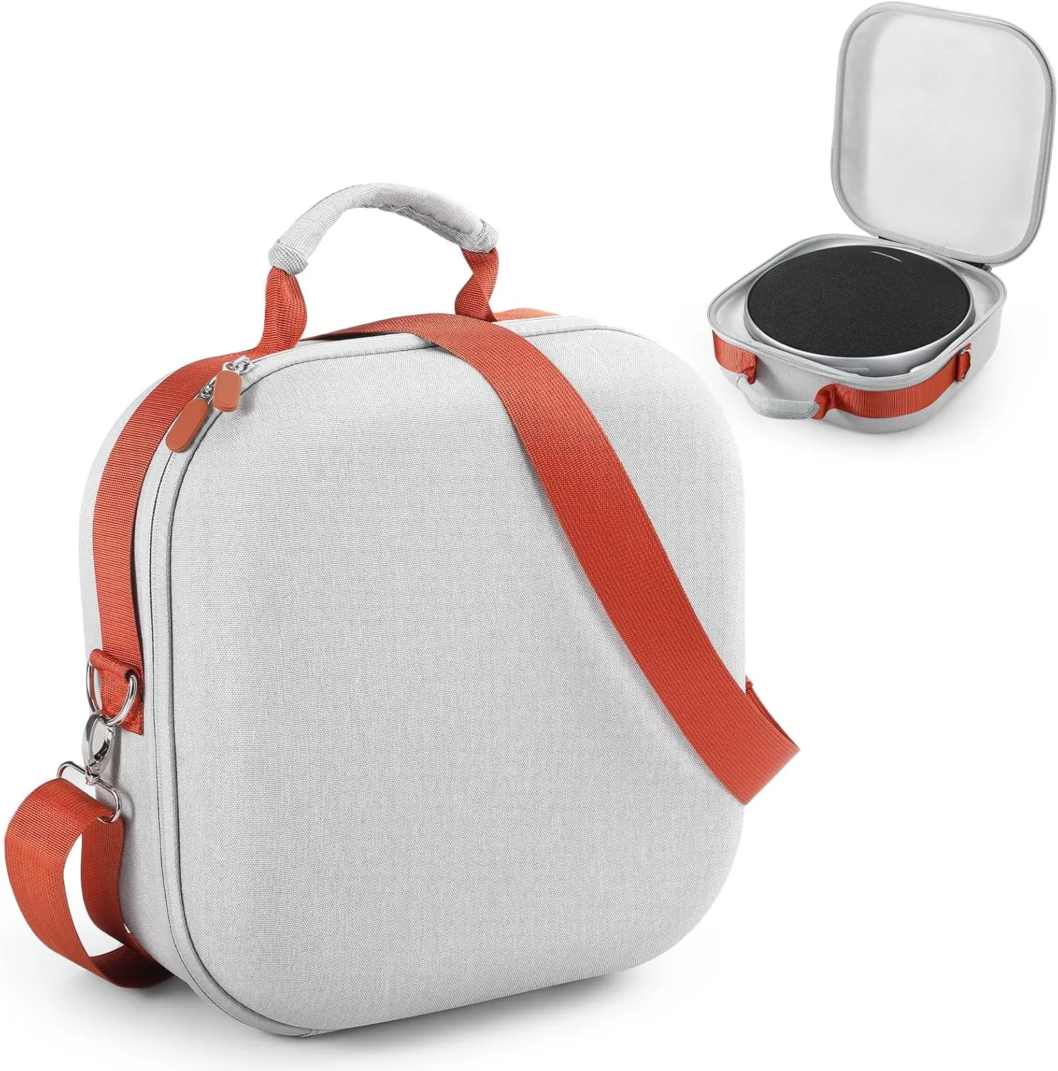Hard Carry Case for Harman Kardon Onyx Studio 9 Home Speaker, EVA Travel Storage Protective Bag with Shoulder Strap for Portable Speakers (White)