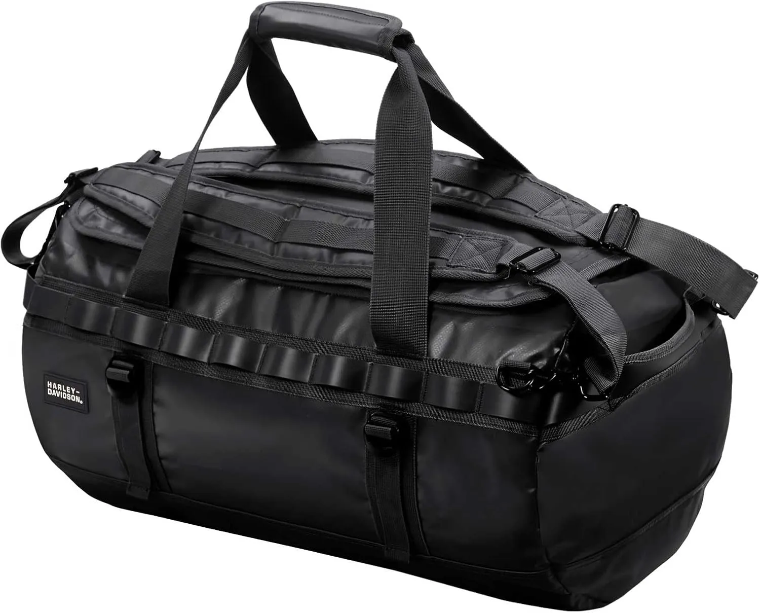 Harley-Davidson Water-Resistant Functional Hybrid Duffel Bag/Backpack - Black