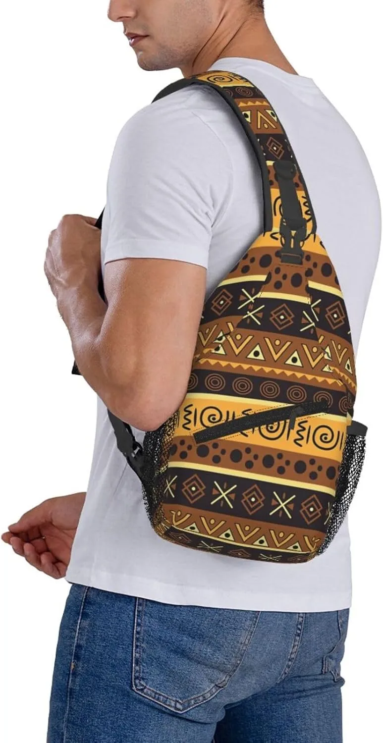 Hawaii Chest Sling Bag Tropical Palm Leaves Crossbody Shoulder Backpack Adjustable Travel Hiking Casual Daypack