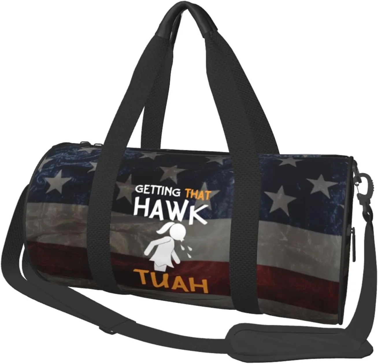 Hawk Tuah Spit On That Thang Duffel Bag Gym Bag Travel Sports Tote Large Foldable Beach Swim Yoga9
