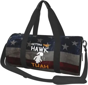 Hawk Tuah Spit On That Thang Duffel Bag Gym Bag Travel Sports Tote Large Foldable Beach Swim Yoga9