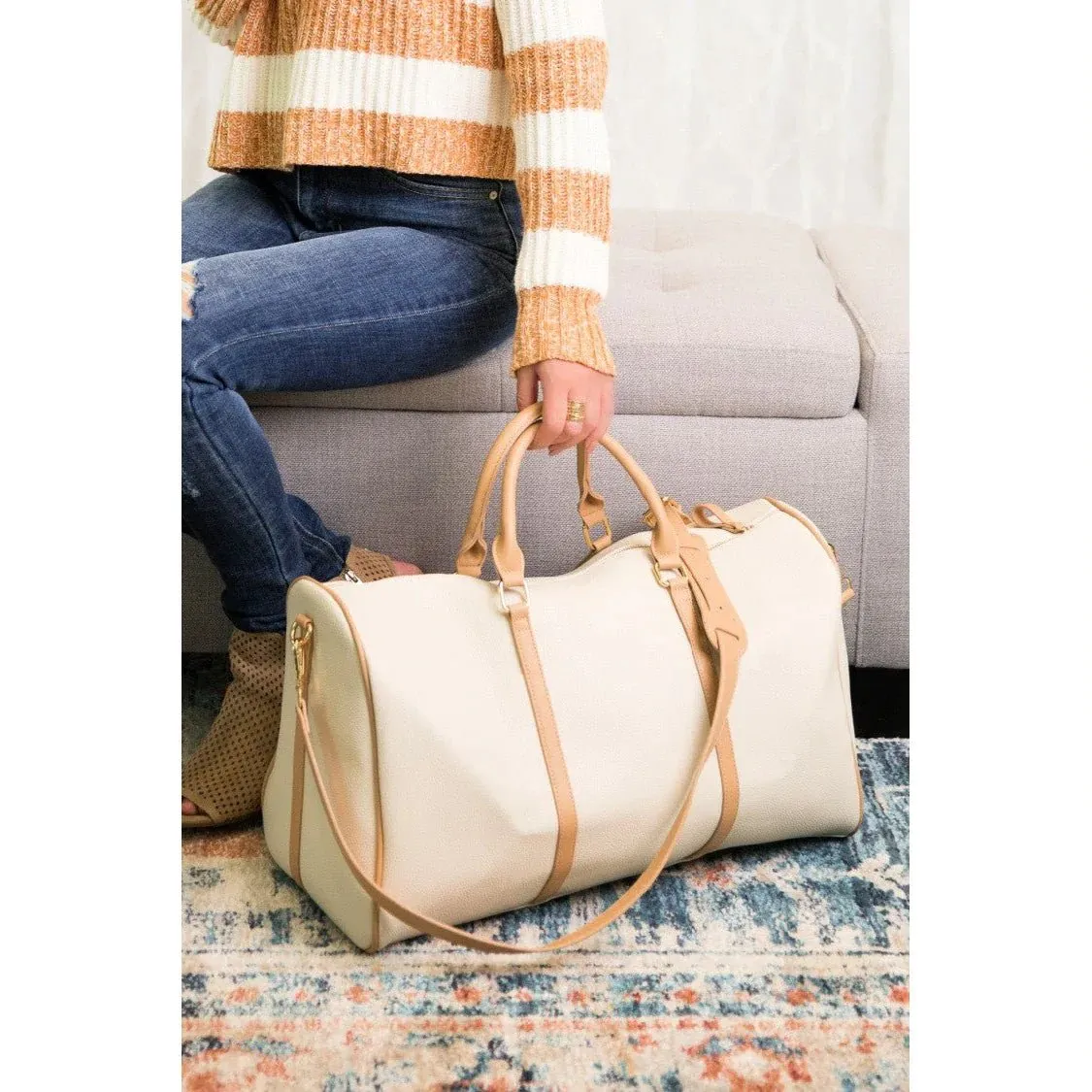 HD3006 Leather Around Duffel Bag