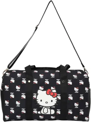 Hello Kitty AOP in Nylon with PU Accents Duffle Bag