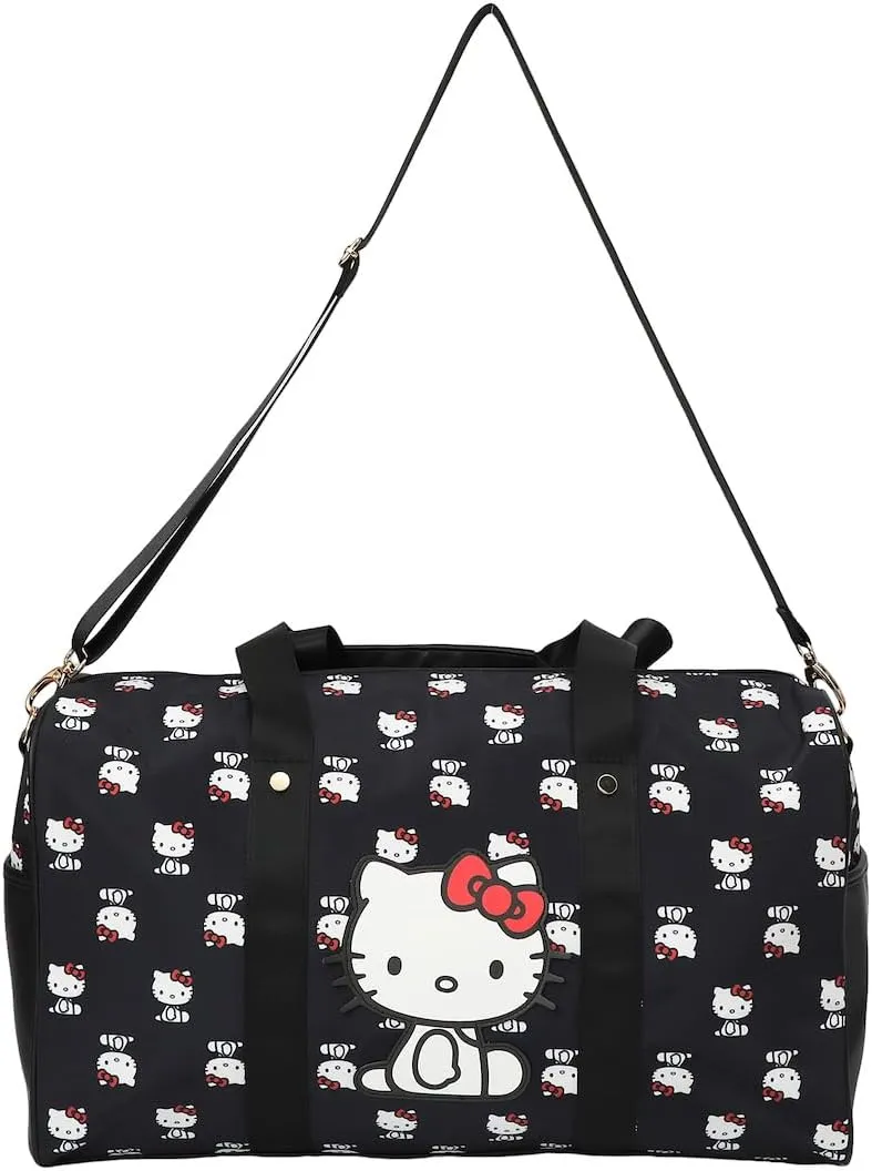 Hello Kitty AOP in Nylon with PU Accents Duffle Bag