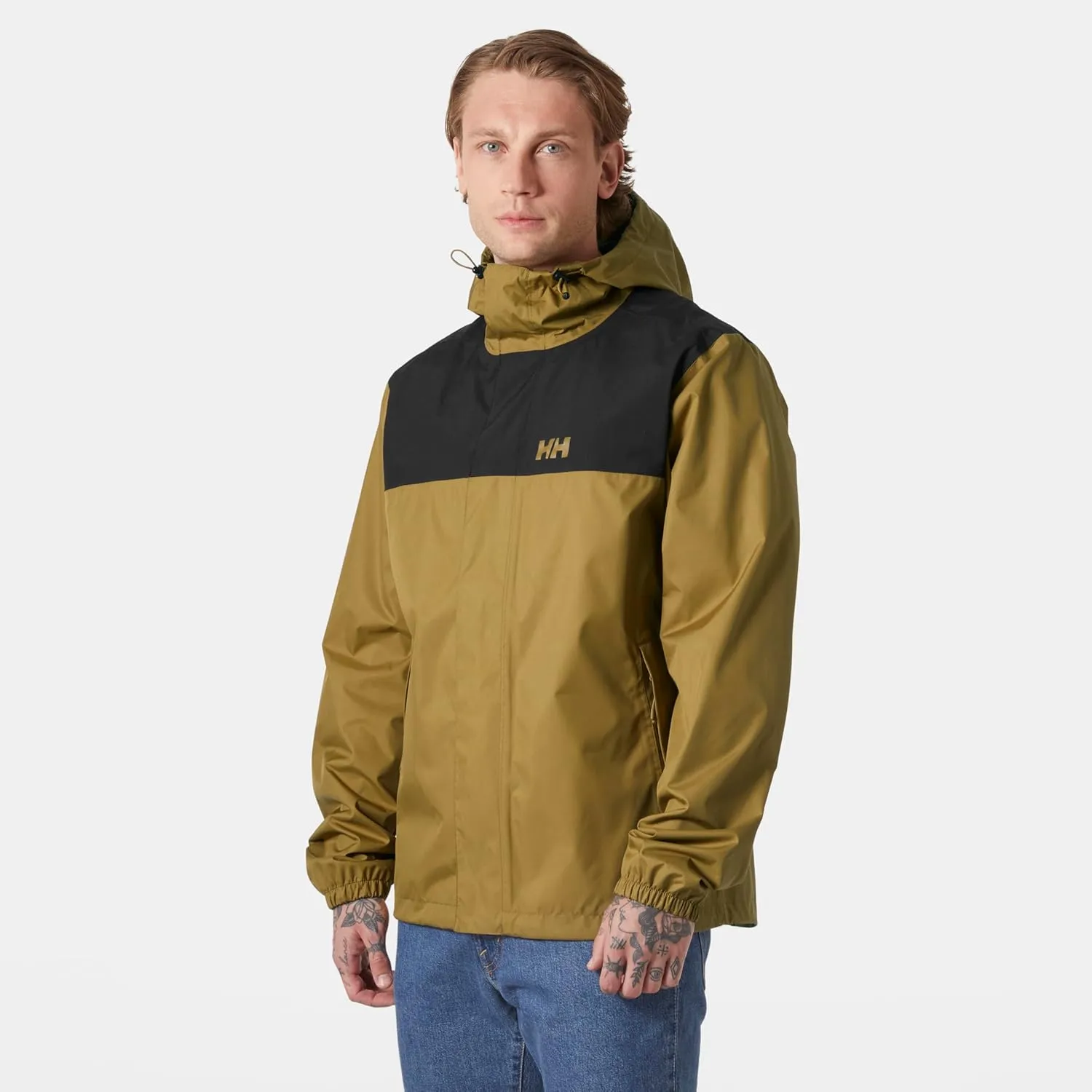 Helly-Hansen Vancouver Rain Jacket - Men's Waterproof, Breathable, Adjustable Hood, Seam-Sealed