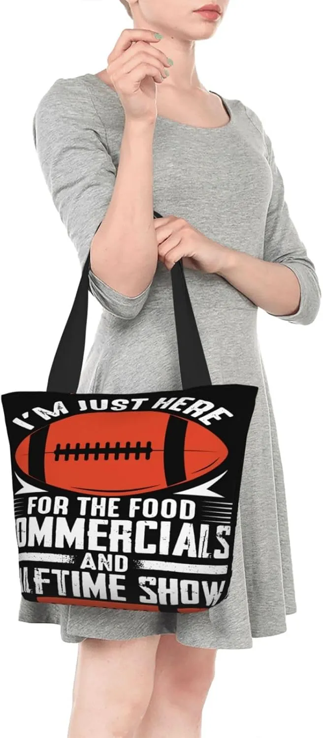 Here Today Gone Tomato Vegetarian Tote Bag for Women Lightweight Shopping Handbag Large Capacity Shoulder Bag