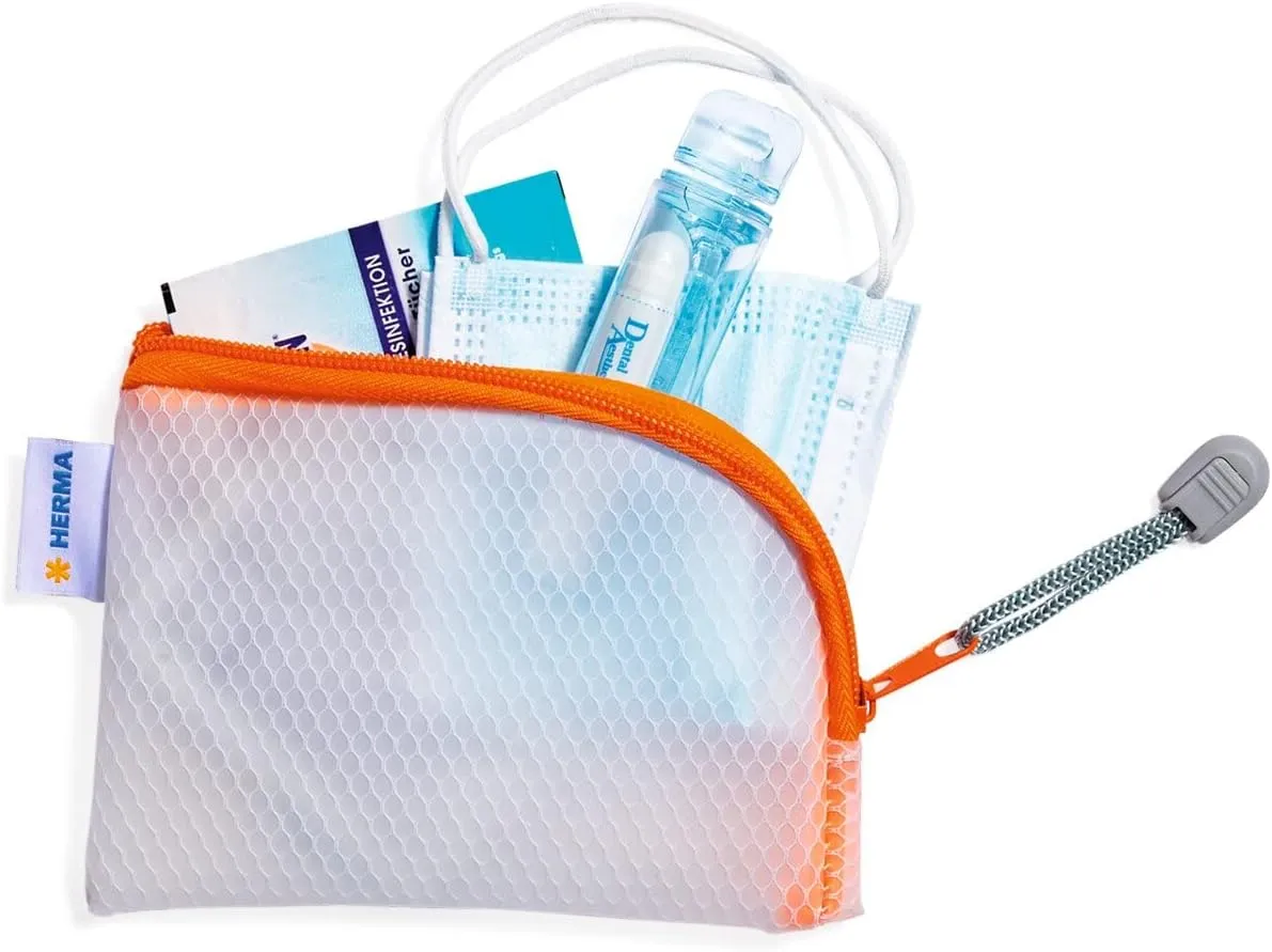 HERMA Zip Pocket, Orange, 14 x 11 cm