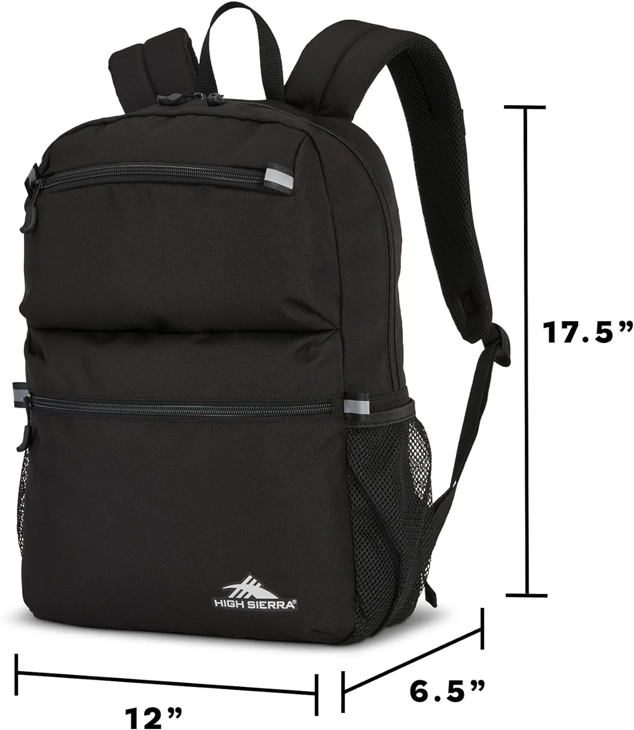 High Sierra Abbreviate Backpack, Laptop Bookbag for Travel, True Navy, One Size