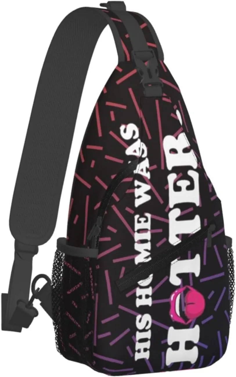 His Homie Was Hotter Crossbody Backpack For Men Women Sling Shoulder Dachshunds Dog Chest Bag Lightweight One Strap Multipurpose Travel Hiking Daypack