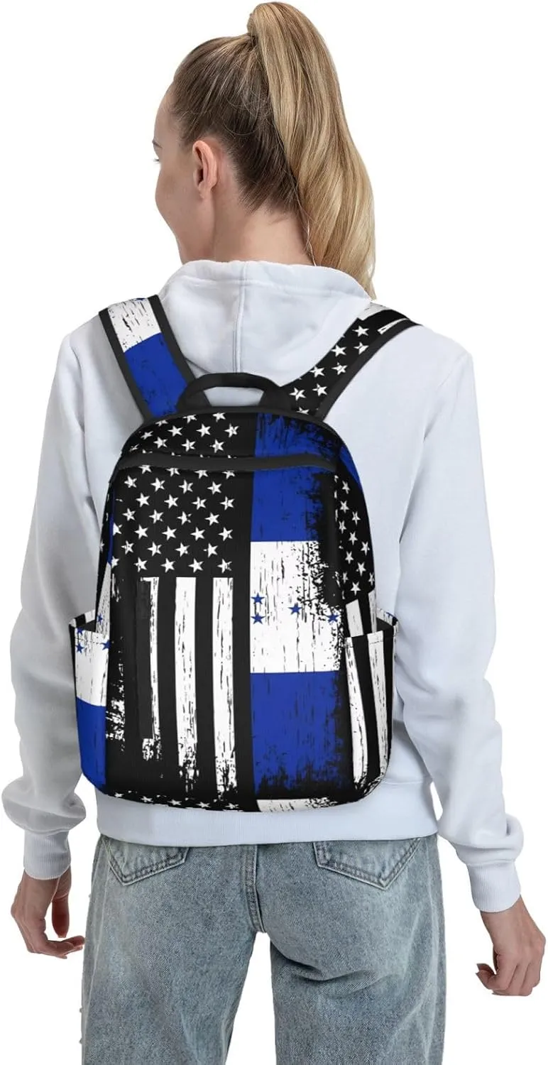 Honduran American Flag Pride Honduras Casual Backpacks Large Capacity Laptop Backpack Sports Fitness Rucksack Travel Carry-On Daypack Work Bag for Outdoor Camping