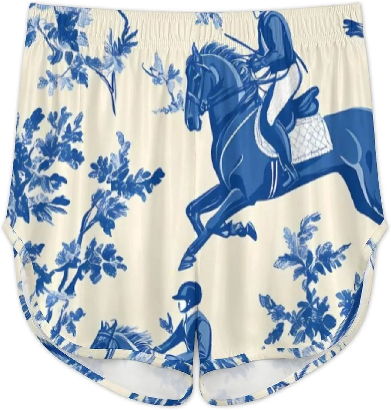 Horse Jumping Horsing Rider Women's Strap Pajama Set Silk Pajamas for Summer