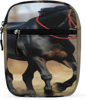 Horse on Lawn Small Satchel Mini Crossbody Sling Bag Shoulder Bag for Men Women Workout Travelling