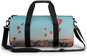 Hot Air Balloons Floating over Cappadocia Travel Duffel Bag Gym Bags Sports Tote Shoulder Weekender Handbag for Men Women