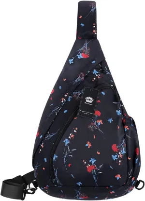 HUA ANGEL Crossbody Sling Bag for Men & Women Lightweight Waterproof Chest Shoulder Bag for Travel Hiking & Everyday Use