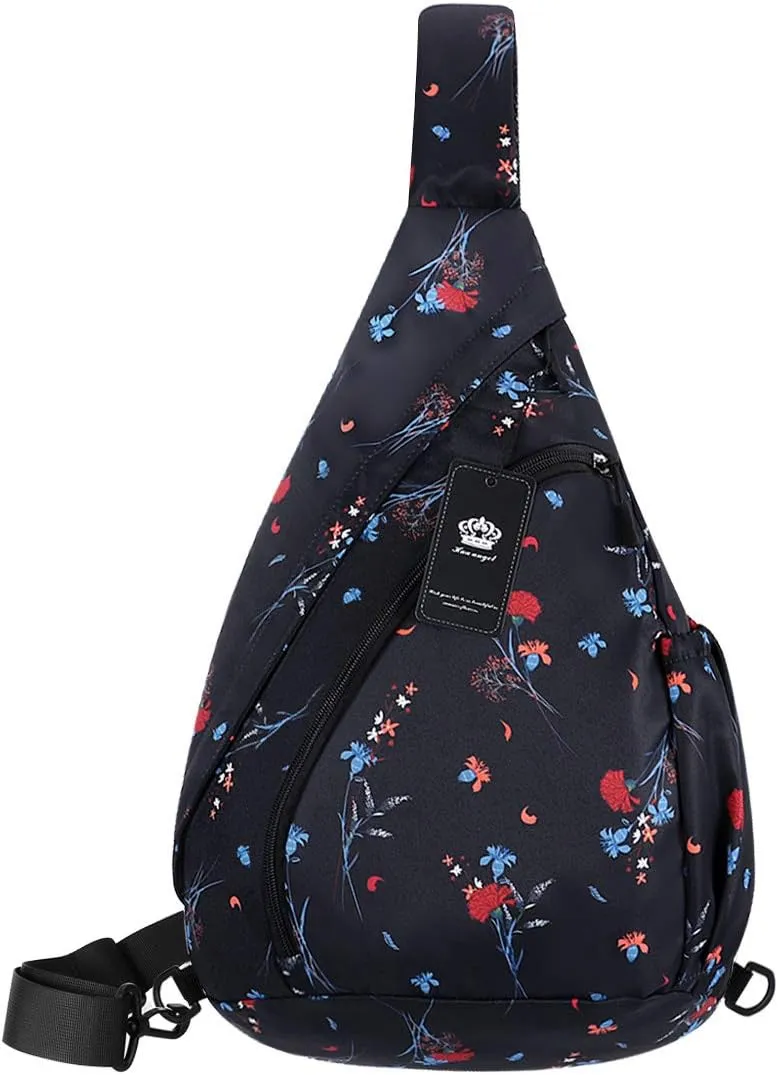 HUA ANGEL Crossbody Sling Bag for Men & Women Lightweight Waterproof Chest Shoulder Bag for Travel Hiking & Everyday Use