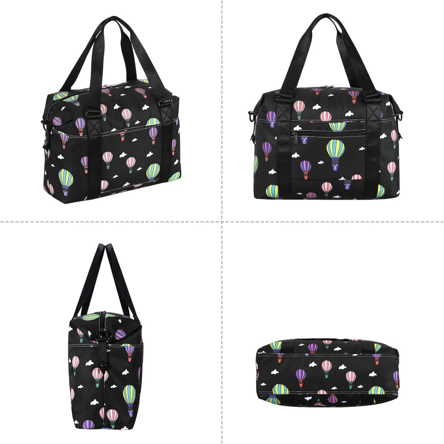 HUA ANGEL Travel Duffel Bag - Medium Size Weekend Overnight Tote Bag for Gym, Sports, Workout - Unisex Fitness Bag with Strap