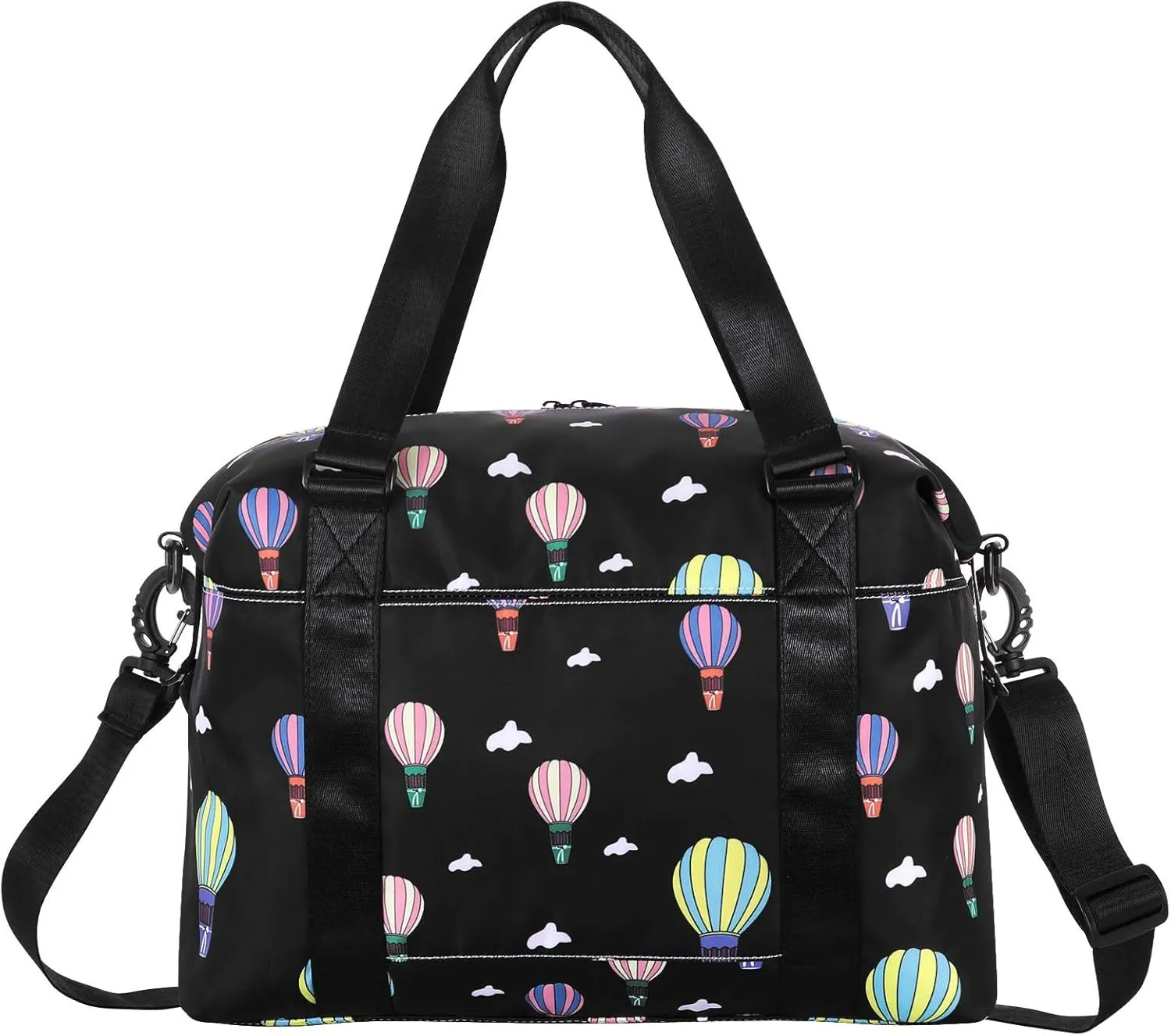 HUA ANGEL Travel Duffel Bag - Medium Size Weekend Overnight Tote Bag for Gym, Sports, Workout - Unisex Fitness Bag with Strap