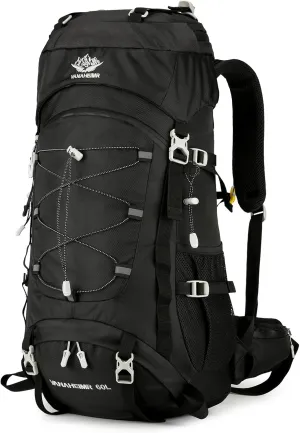 HXBER 60L Large ty Camping Backpack Waterproof Backpacking Mountaineering Backpack for Hiking Travel