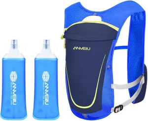 Hydration Vest Hydration Bag with 2Pcs Water Bladders Multi Pockets Breathable Hydration Pack Running Vest for Hiking Biking