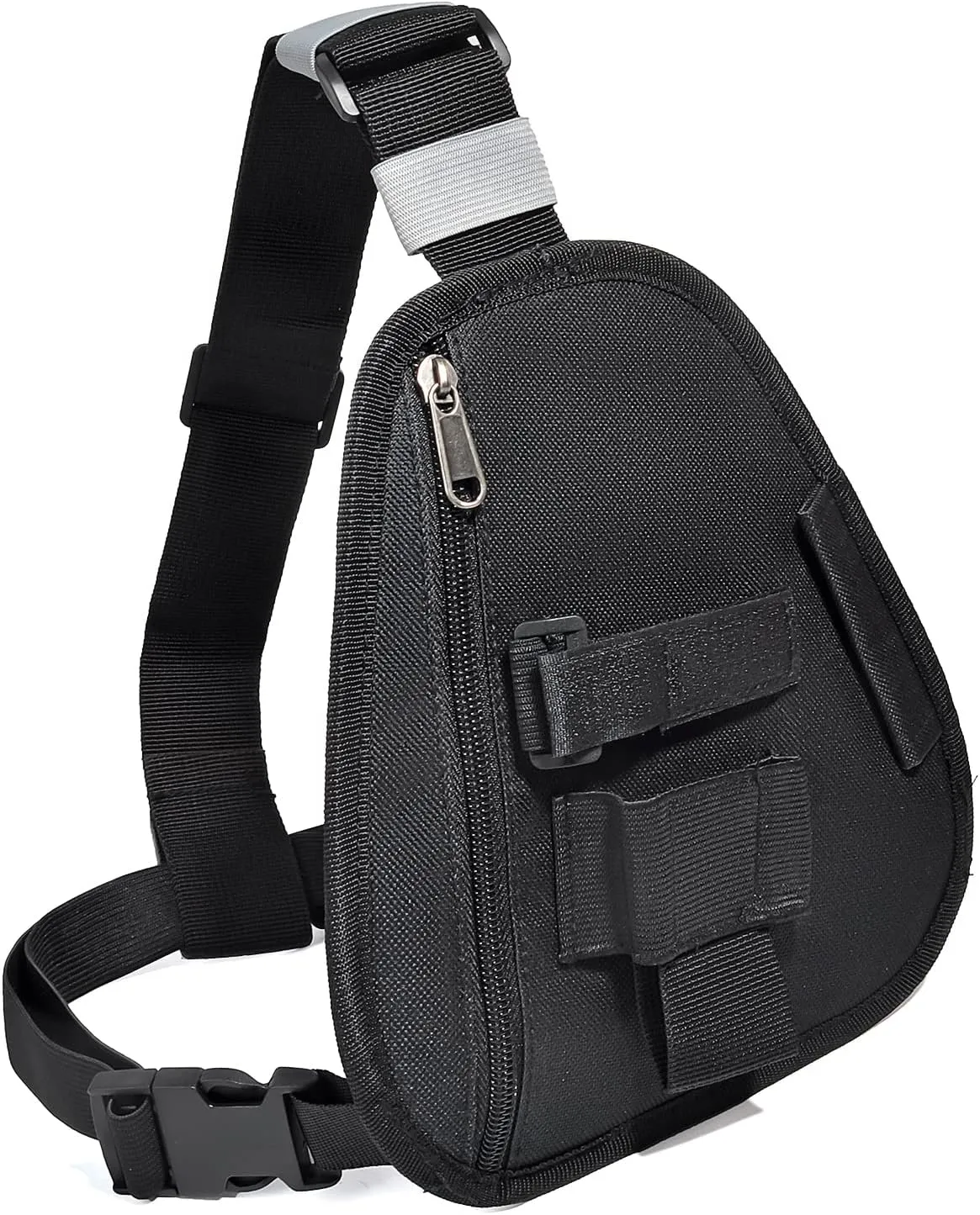 HYS Nylon Chest Harness Pack, Adjustable Shoulder Strap with an Adjustable Single Radio Pouch