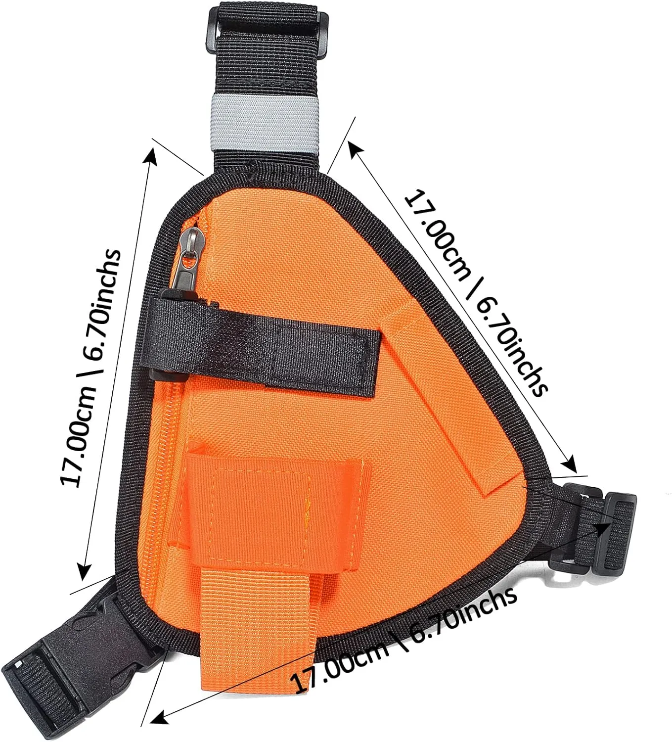 HYS Nylon Chest Harness Pack, Adjustable Shoulder Strap with an Adjustable Single Radio Pouch