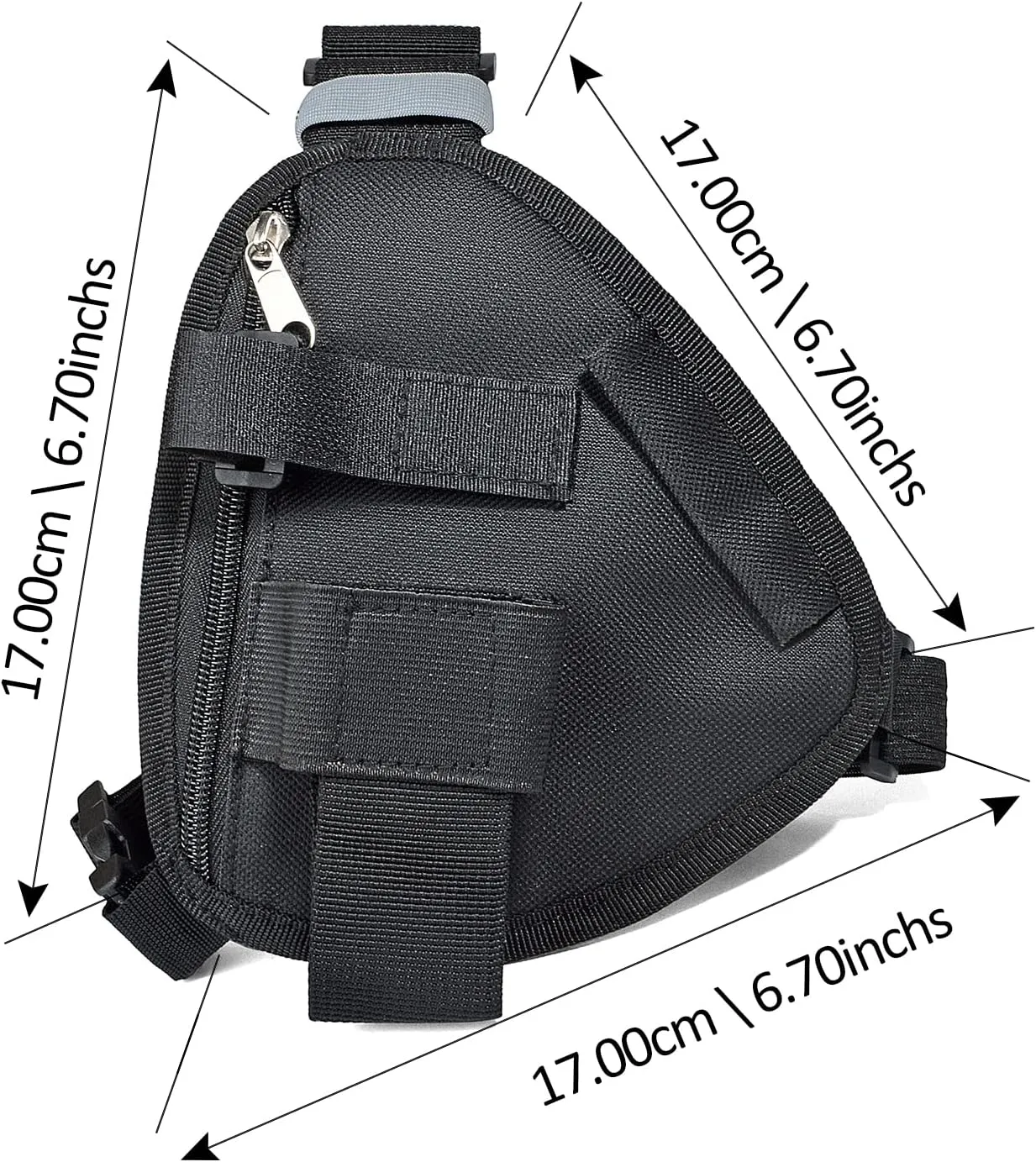 HYS Nylon Chest Harness Pack, Adjustable Shoulder Strap with an Adjustable Single Radio Pouch