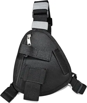 HYS Nylon Chest Harness Pack, Adjustable Shoulder Strap with an Adjustable Single Radio Pouch