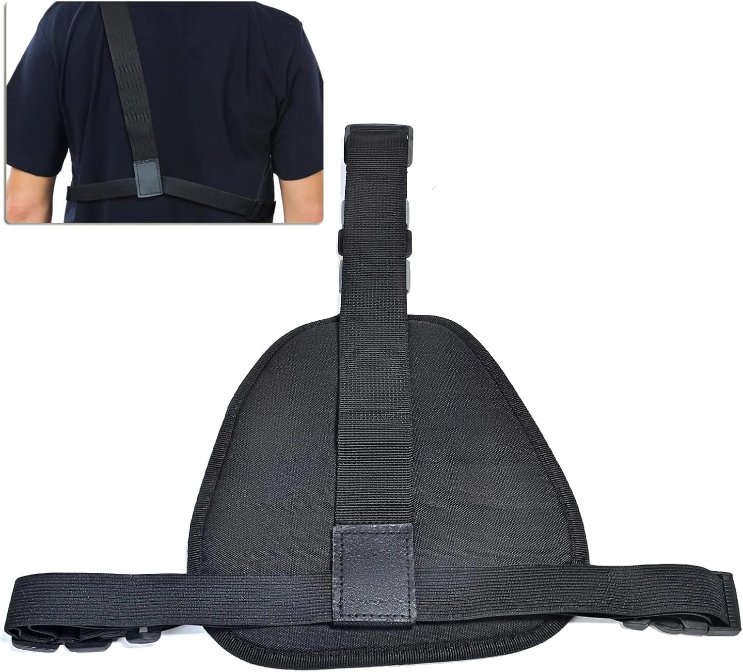 HYS Nylon Chest Harness Pack, Adjustable Shoulder Strap with an Adjustable Single Radio Pouch