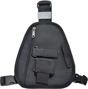 HYS Nylon Chest Harness Pack, Adjustable Shoulder Strap with an Adjustable Single Radio Pouch