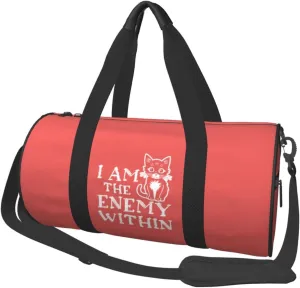 I Am The Enemy Within Duffel Bag Gym Bag Travel Sports Tote Large Foldable Beach Swim Yoga4