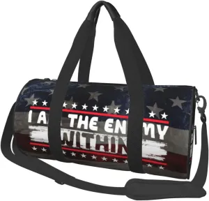 I Am The Enemy Within Duffel Bag Gym Bag Travel Sports Tote Large Foldable Beach Swim Yoga7