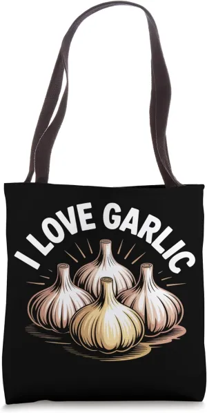 I Love Garlic Culinary Enthusiast Design Tote Bag