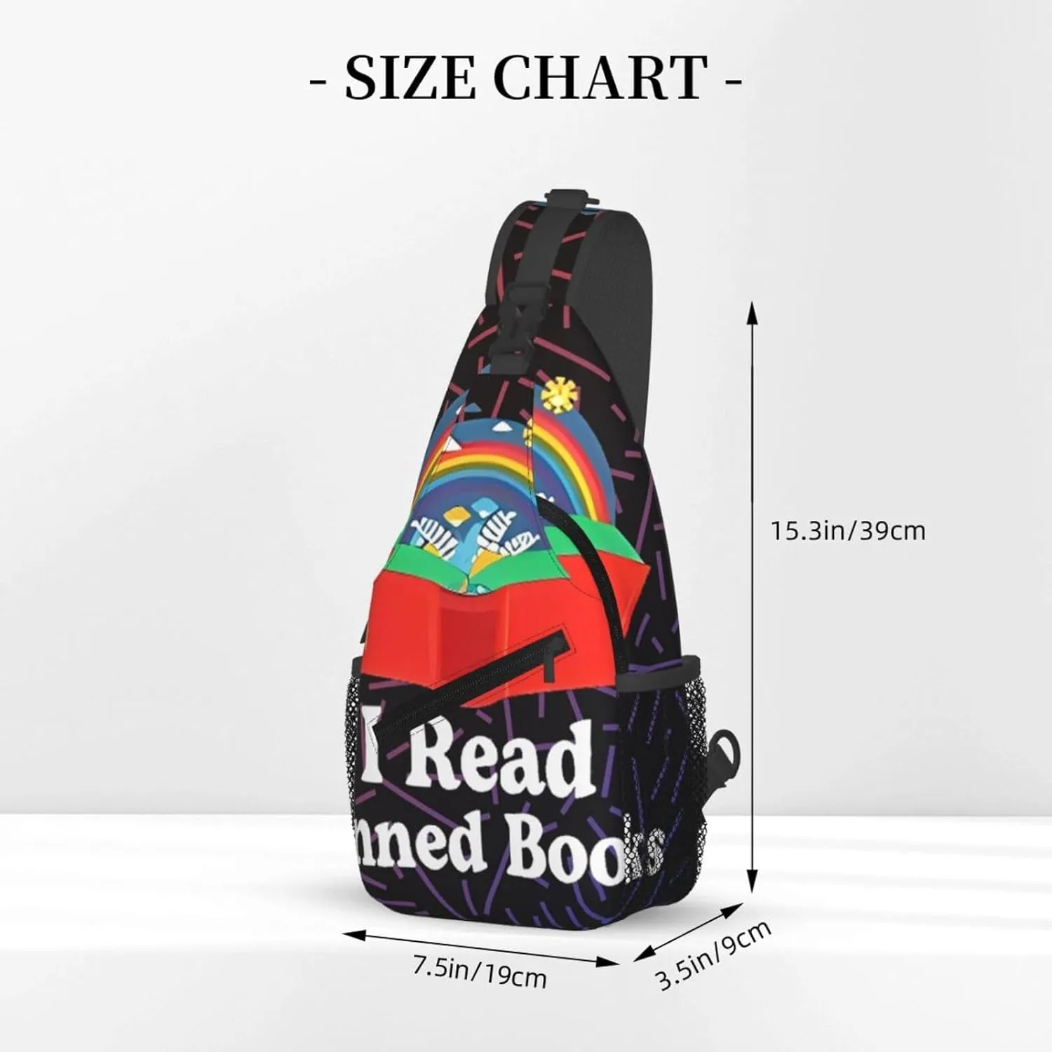 I Read Banned Books Crossbody Backpack For Men Women Sling Shoulder Dachshunds Dog Chest Bag Lightweight One Strap Multipurpose Travel Hiking Daypack
