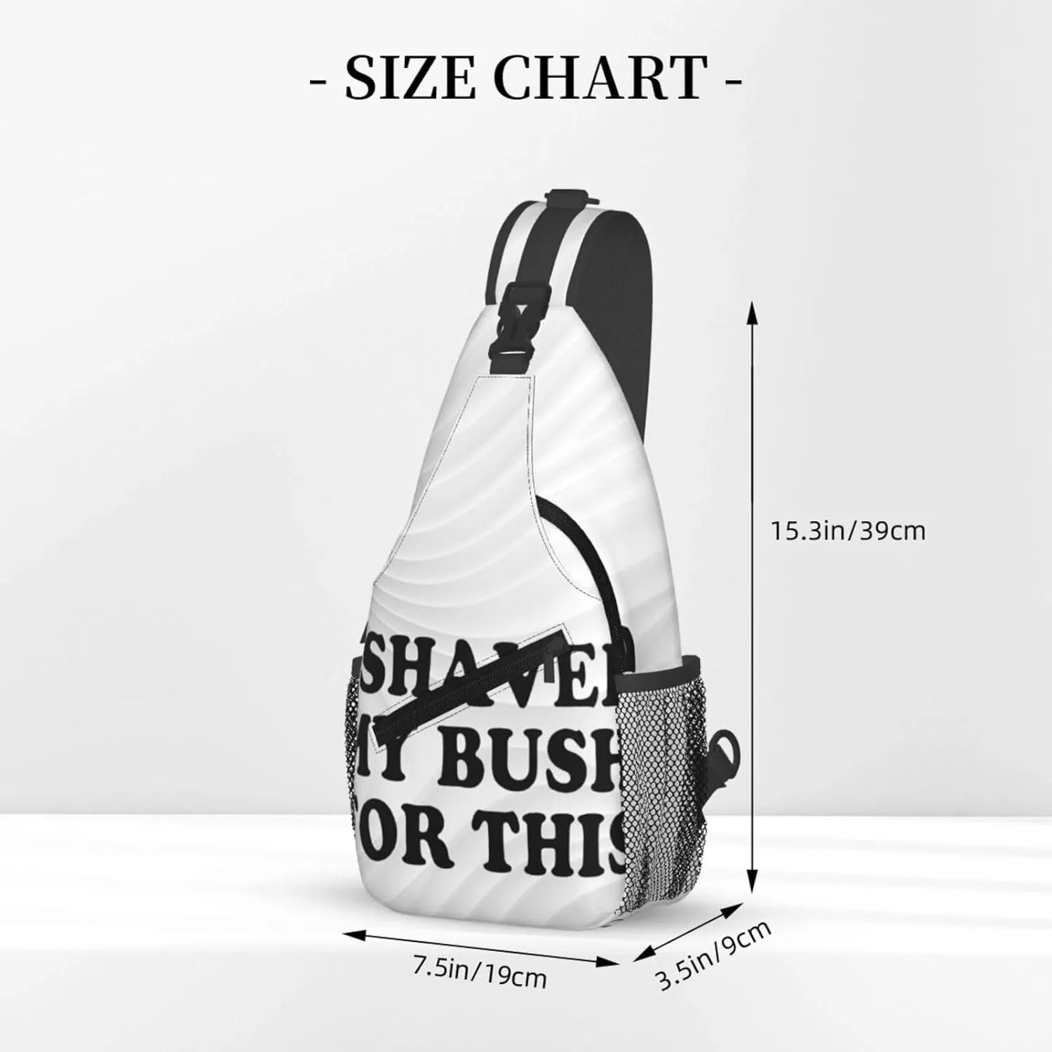 I Shaved My Bush For This Crossbody For Men Women Sling Chest Bag Shoulder Bag Lightweight One Strap Backpack Multipurpose Travel Hiking Daypack