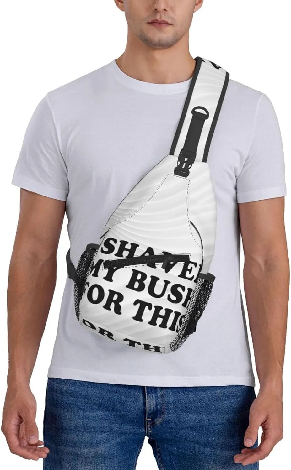 I Shaved My Bush For This Crossbody For Men Women Sling Chest Bag Shoulder Bag Lightweight One Strap Backpack Multipurpose Travel Hiking Daypack