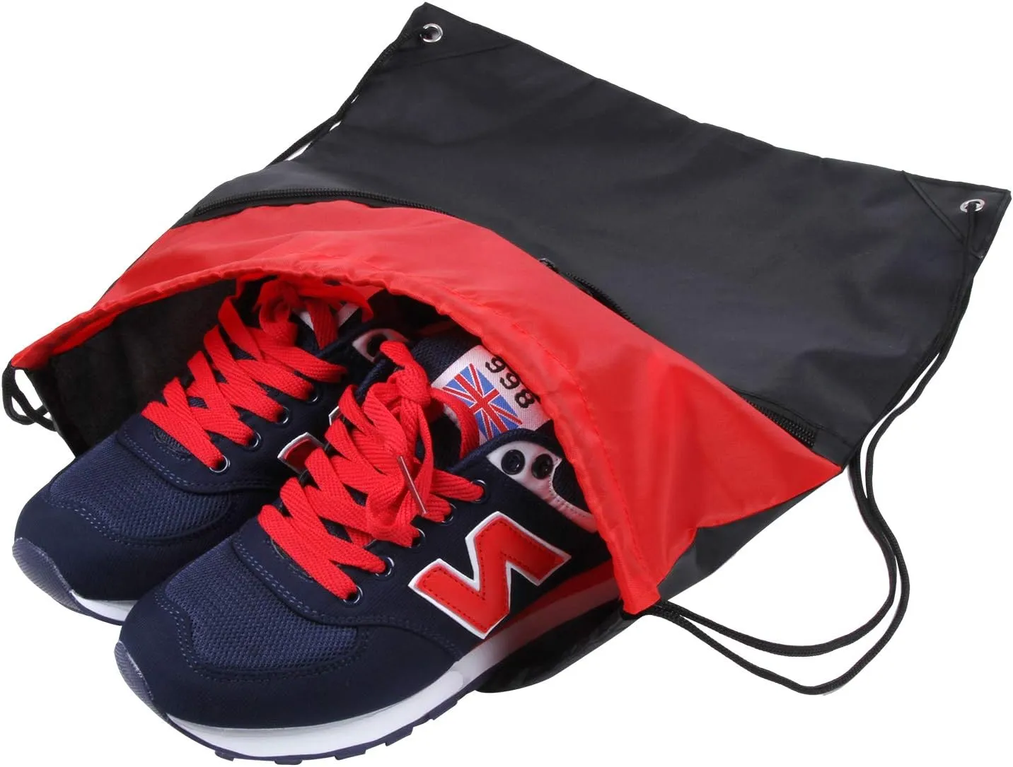 ICObuty Sports Gym Bag Sack Cheerleading Cheerleader Drawstring Backpack 6 Pack Men Women 210D Polyester (Orange/Black)