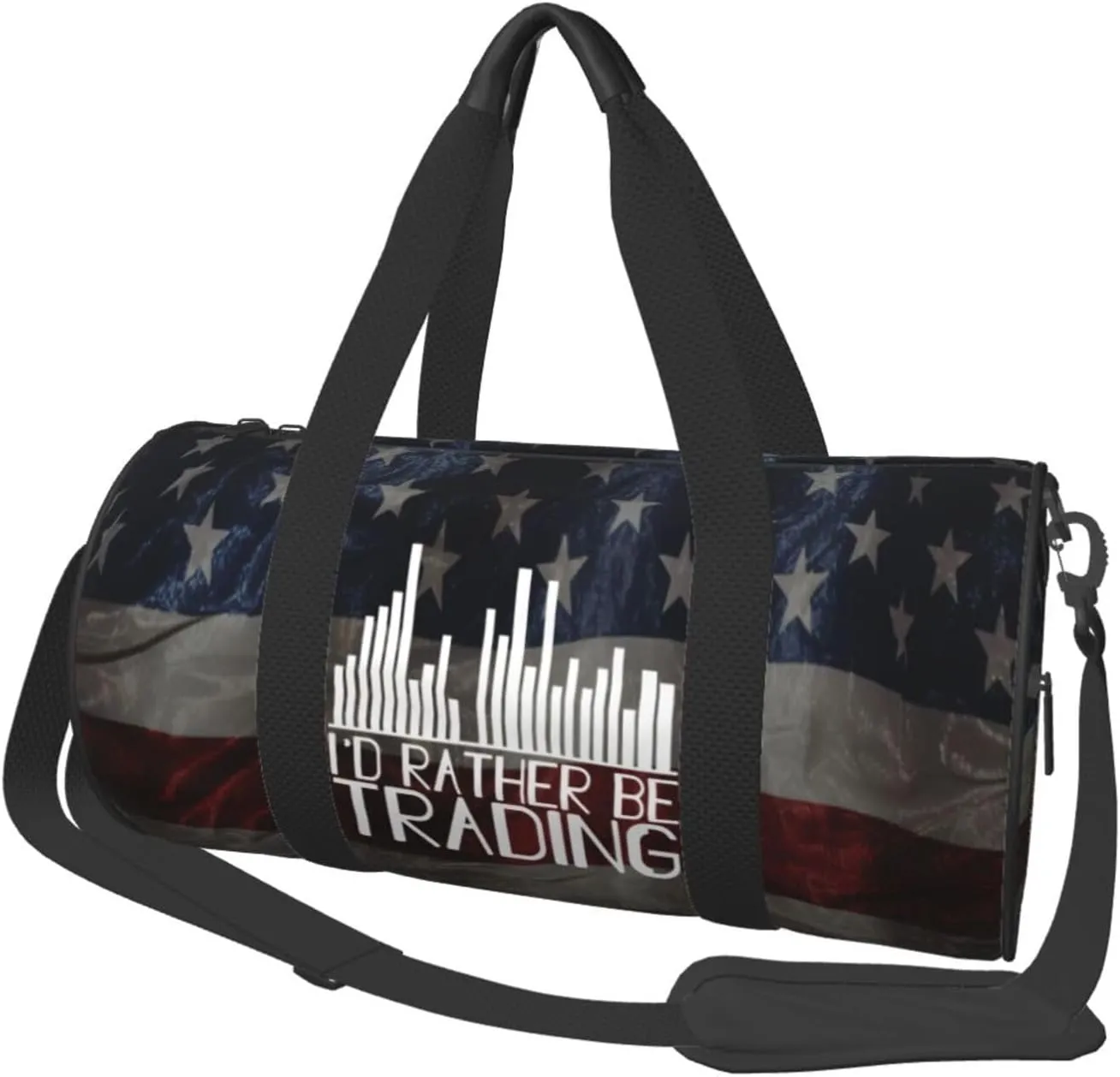 I'D Rather Be Trading Traders Forex Stocks Day Duffel Bag Gym Bag Travel Sports Tote Large Foldable Beach Swim Yoga9