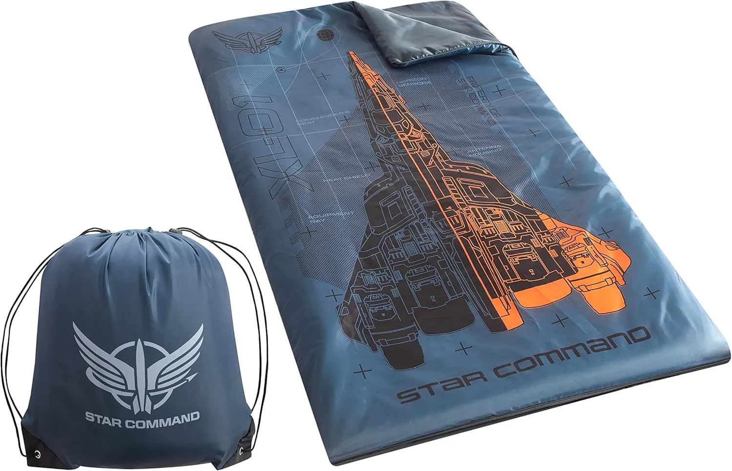 Idea Nuova 2 Piece Drawstring Sling Carry Bag with Sleeping Slumber Bag