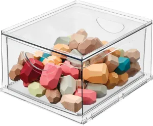 iDesign Stackable Storage Drawer for Fridge, Pantry, or Under Sinks, Clear, Made in USA
