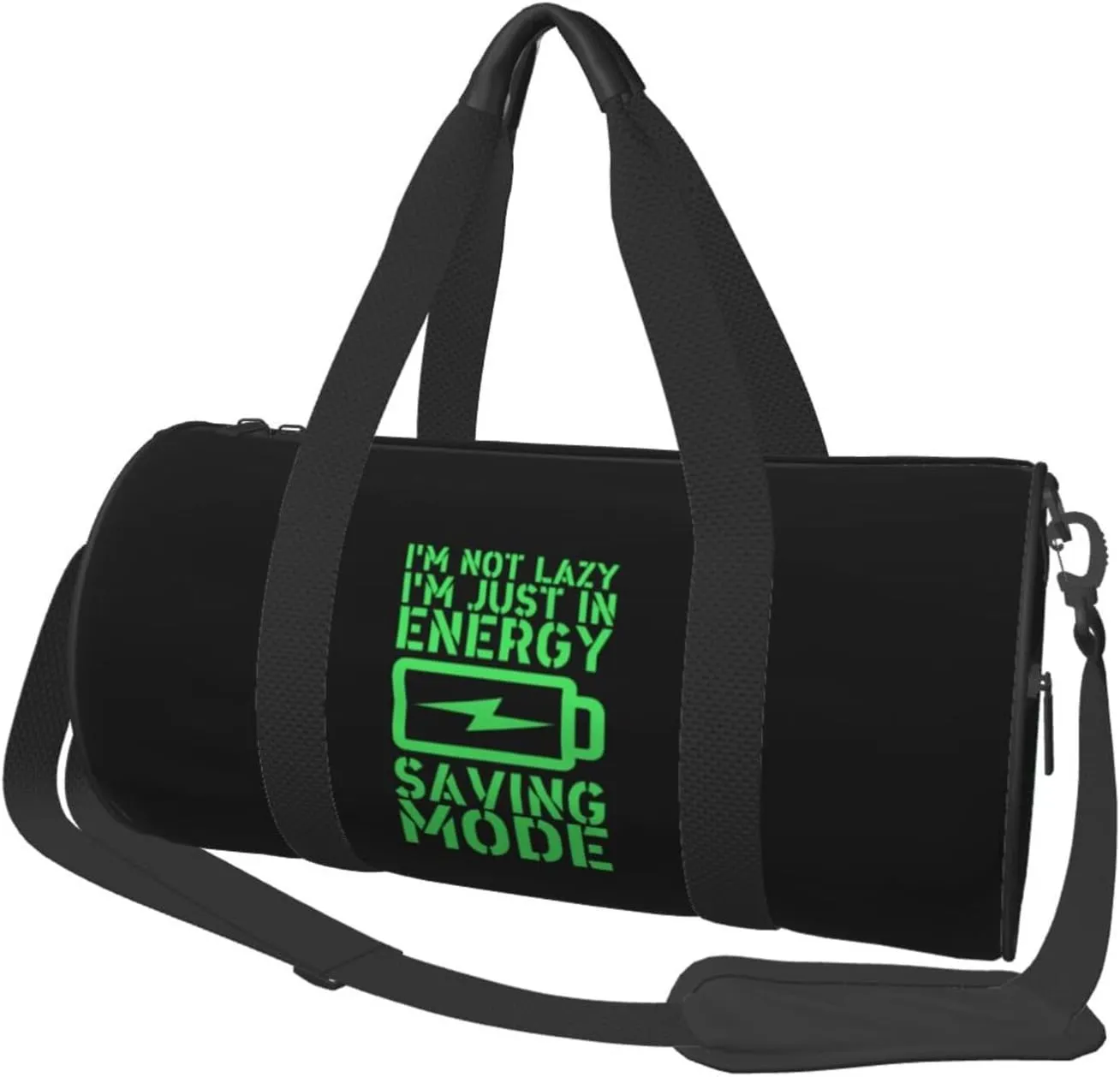 I'M Not Lazy; I'M Just In Energy Saving Mode Duffel Bag Gym Bag Travel Sports Tote Large Foldable Beach Swim Yoga8