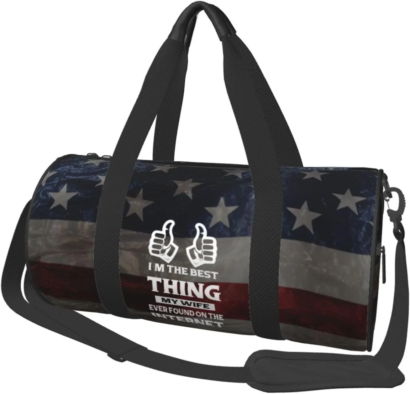 I'M The Best Thing My Wife Ever Found On The Internet2 Duffel Bag Gym Bag Travel Sports Tote Large Foldable Beach Swim Yoga1