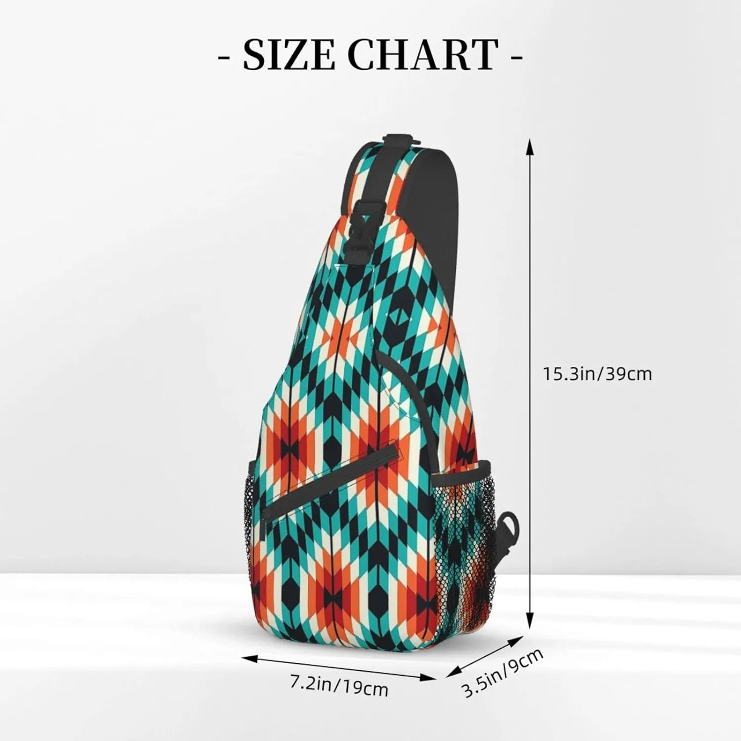 Indian Native American Sling Backpack,Travel Hiking Daypack Crossbody Shoulder Bag for Men Women